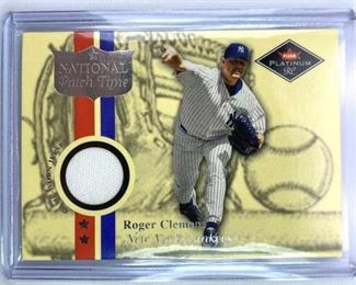 2001 Fleer Platinum Roger Clemens Jersey Card