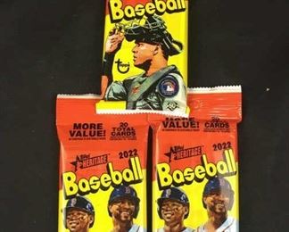 (3) 2022 Topps Heritage Baseball Value Packs