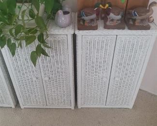 6 White Wicker Cabinets 22"x33" and 13" Deep  $20 each