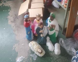 Vintage Blow Mold Nativity $50 set