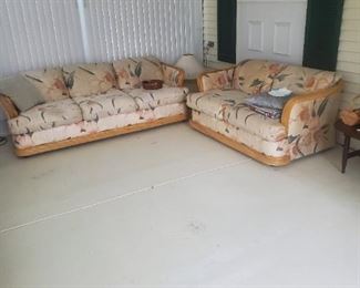 Sofa and Love Rattan $100 set