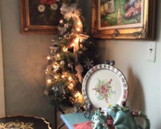 Big Balsam Hill artificial tree with rotating stand. 7.5’ tall, about 4-4.5’ wide. With white lights but needs some added. $70 obo.