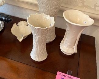 Hull pottery vase and 2 Lennox vases