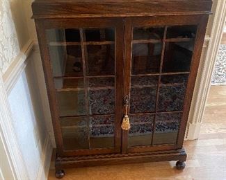 Antique English oak bookcase