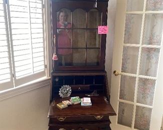 Cherry wood small secretary desk