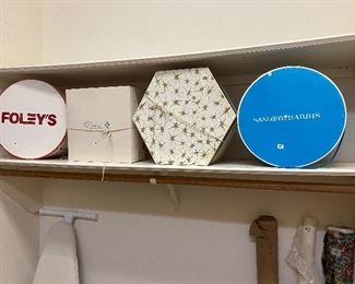 Vintage hat boxes