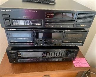 Pioneer stereo receiver, cassette deck