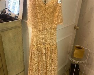 1920's lace overlay dress