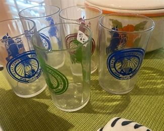 1936 Texas State Fair Centennial juice glasses