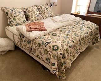 King size bedding and king size mattress set with frame