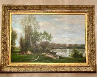 Oil on Canvas, "Riverstream" Signed J. Evans