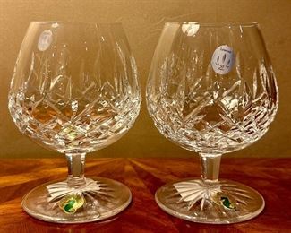 Waterford Crystal Lismore Brandy Balloon Glasses 