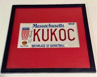 Autographed Toni Kukoc License Plate