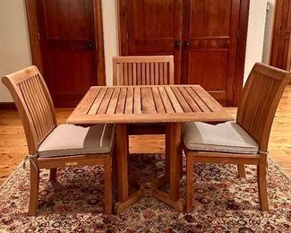 Kingsley-Bate Teak Table & 3 Chairs