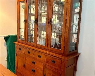 Buffet/sideboard plus lighted china hutch / display hutch