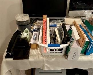 Office supplies including HP all in one PC