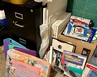 Art supplies - paint kits, pencils, paint, canvas