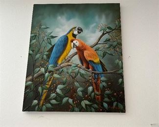 Guy Perlman macaw painting
