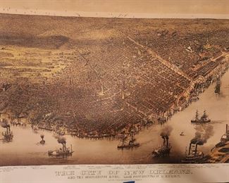 Currier and Ives " The City of New Orleans" print