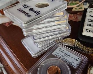 Slabbed Collectible Pennies and Nickels