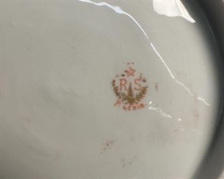 RS Prussia porcelain rose plates