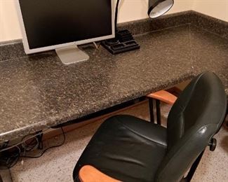 Built in corner desk stays with home. Desk chair is $45