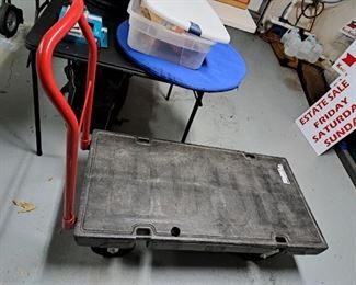 Rubbermade rolling dolly $100