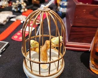 Limoges Birdcage Trinket Box