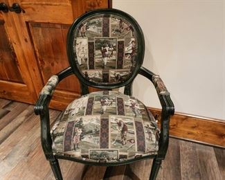 Accent Chair with golf theme upholstery
