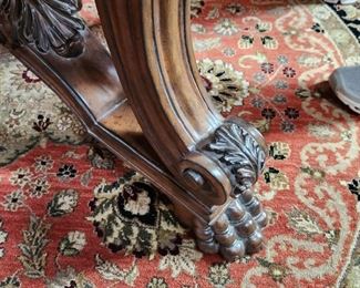 Carved Round Foyer Table
