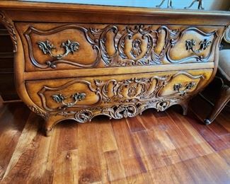 Century Carved Bombe Chest