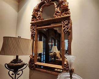 Magnificent Double Frame Arch Gilt Mirror 