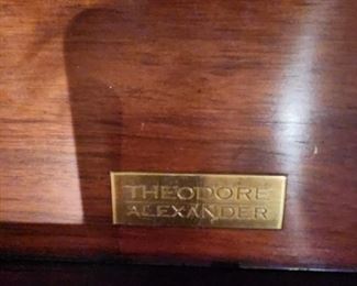 Theodore Alexander Mahogany Drop Side Table (pair available)