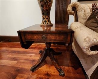 Theodore Alexander Mahogany Drop Side Table (pair available)