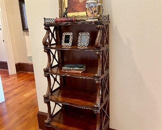 Bookcase with Brass Gallery Rail