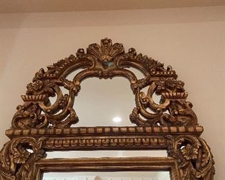 Magnificent Double Framed Arched Gilt Mirror