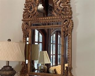 Magnificent Double Framed Arched Gilt Mirror