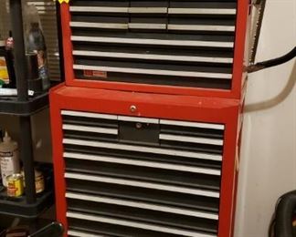 Craftsman double rolling tool chest filled with tools!