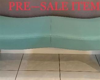 FUN contemporary aqua leather bench - $195.00