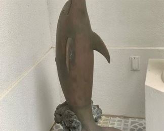 48" Bronze Dolphin fountain 1 of 2. $495