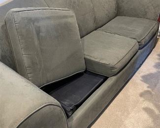Gray micro fiber sleep sofa like new !!