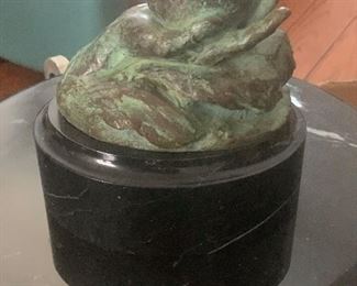 Mara Dominioni Bronze Sculpture - World In Hand Royal Caribbean