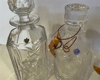 Crystal liquor decanters