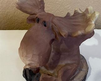 Wooden Moose figurine