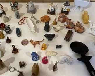 Lots of fun figurines made of a variety of materials.  Some signed