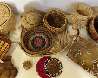Lots of fun baskets.  Many handwoven and all in good shape. 
