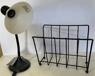 Lamp and magazine rack
