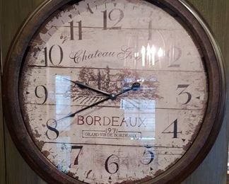Cute Weathered Look Bordeaux Wall Clock