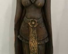 Hand Carved Wooden Goddess