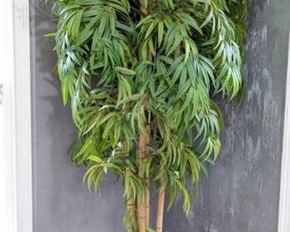 Large Natural Faux Garden Bamboo in Bamboo Style Pot